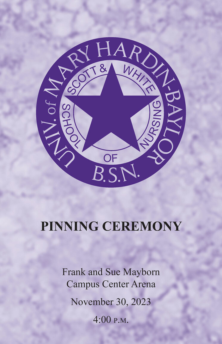 Scott & White School of Nursing Pinning Ceremony Program